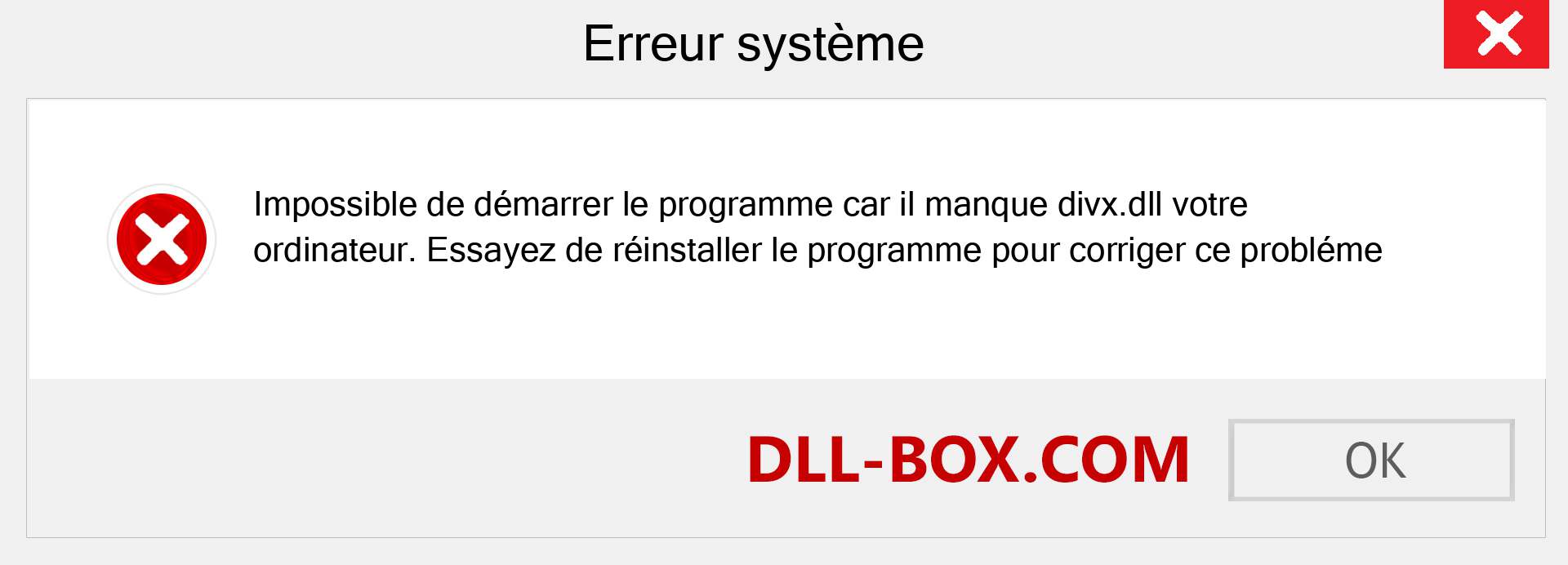 Le fichier divx.dll est manquant ?. Télécharger pour Windows 7, 8, 10 - Correction de l'erreur manquante divx dll sur Windows, photos, images